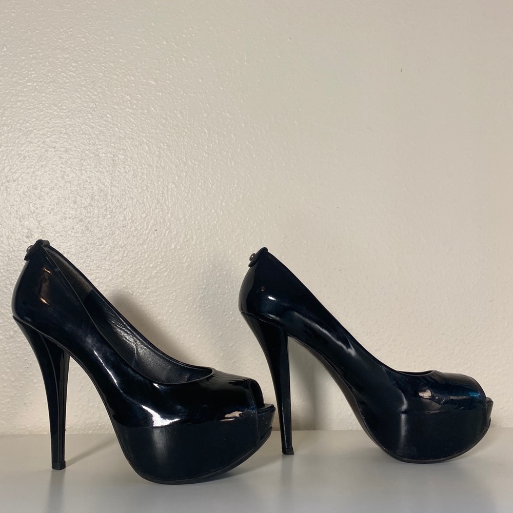 Patent leather heels